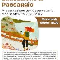 09/09 – LABORATORIO DI EDUCAZIONE AL PAESAGGIO